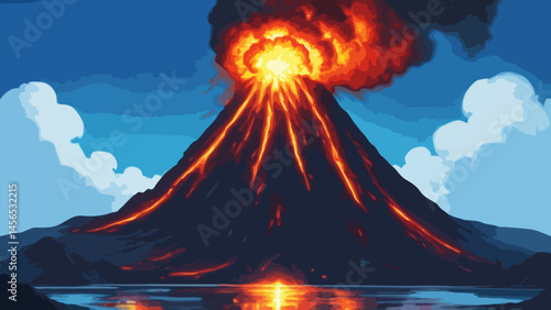 Volcano eruption