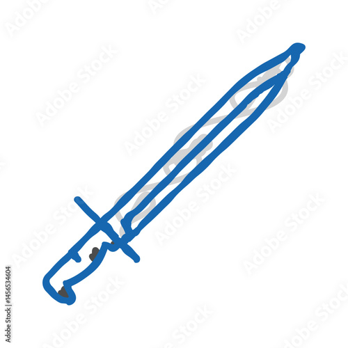 bayonet weapon war icon doodle illustration