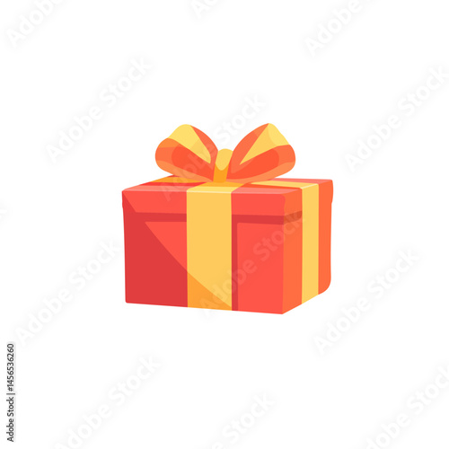 My Simple flat 2D icon of a gift box isolated on a transparent background, vector, flat design, animation design, simple flat 2D icon, minimalist design