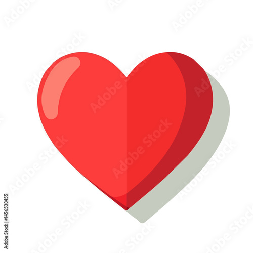 My Simple flat 2D icon of a heart favorite isolated on a transparent background, vector, flat design, animation design, simple flat 2D icon, minimalist design