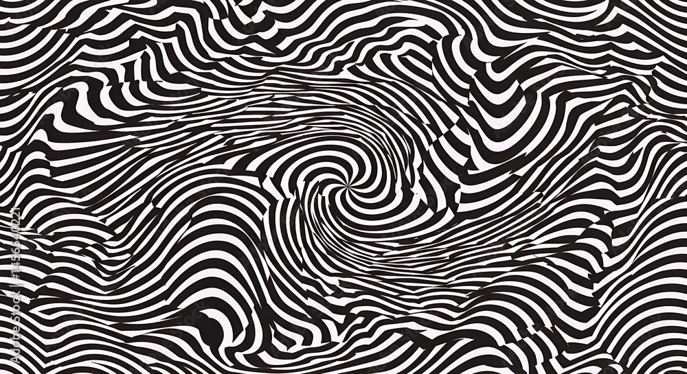 Abstract Black and White Swirling Illusion: A mesmerizing optical art piece showcasing dynamic lines and hypnotic patterns creating a sense of depth and movement. Abstract Black and White Swirling Illusion: A mesmerizing optical art piece showcasing dynamic lines and hypnotic patterns creating a sense of depth and movement.