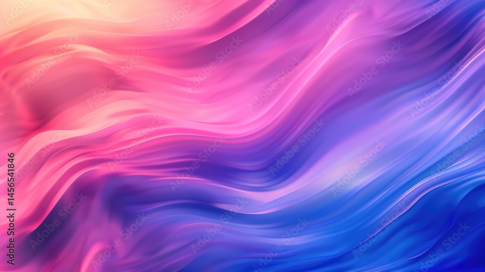 Fototapeta premium Abstract vivid colorful wave flowing express energetic texture. Seamless texture of vividness curve swirling convey sense of harmony and wonderful scene perfect for effect and graphic design. AIG51.