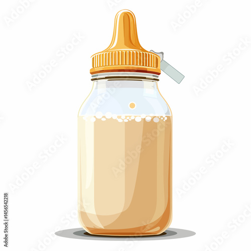 baby bottle with milk