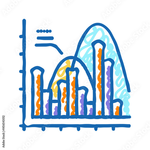 statistics math science education icon doodle illustration