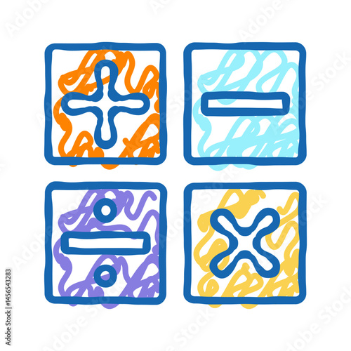 math science education icon doodle illustration