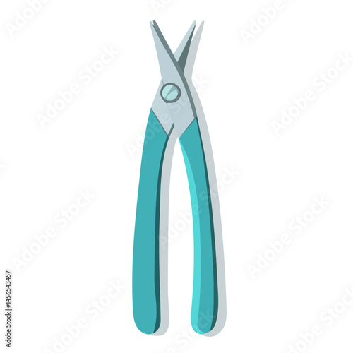 My Simple flat 2D illustration medical tweezers isolated on a transparent background, vector, flat design, animation design, simple flat 2D icon, clipart