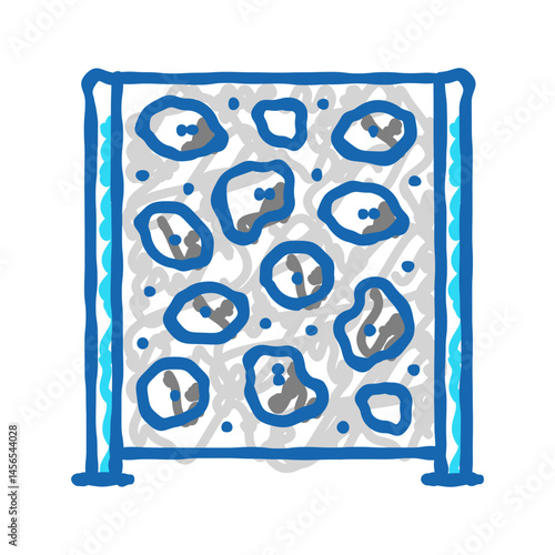 vertical climbing wall park kid play icon doodle illustration