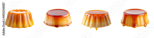 Creamy caramel custard desserts