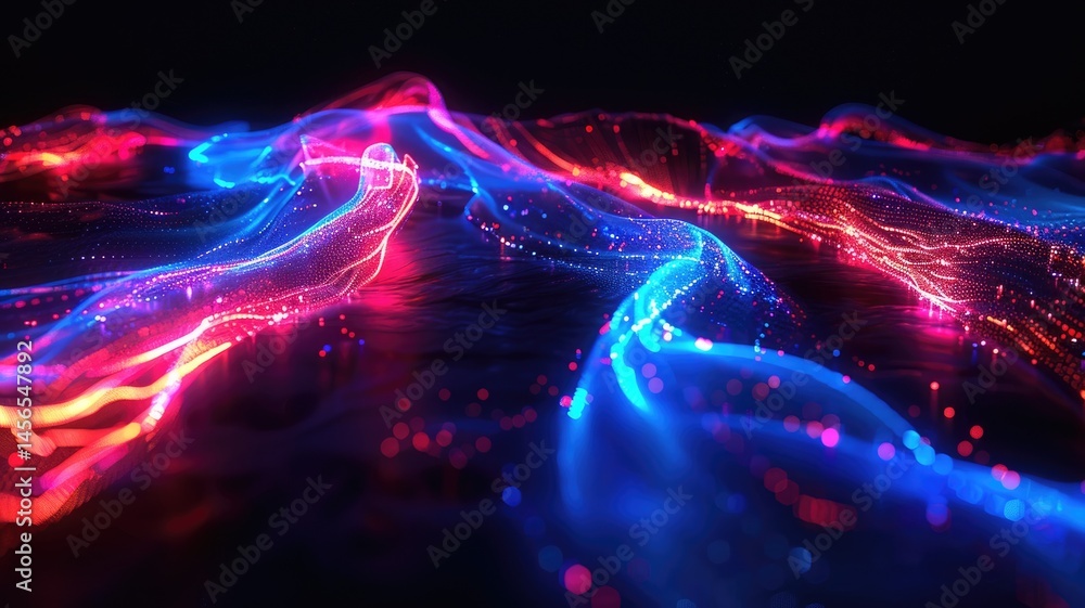 Picture of sparkling red ray and blue line light striking and scattered across a space background, create an abstract effect perfect for design that aim to evoke a sense of fantasy and energy. AIG53. Picture of sparkling red ray and blue line light striking and scattered across a space background, create an abstract effect perfect for design that aim to evoke a sense of fantasy and energy. AIG53.