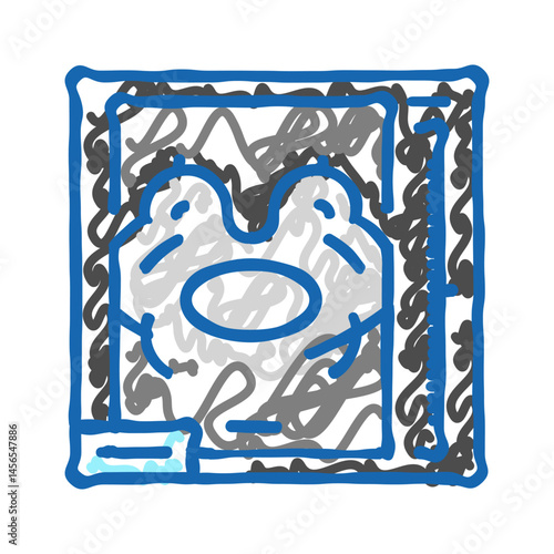 breast mri surgery icon doodle illustration