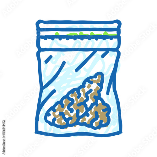 narcotic cannabis icon doodle illustration