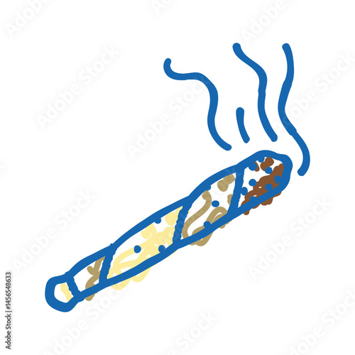 marijuana joint icon doodle illustration