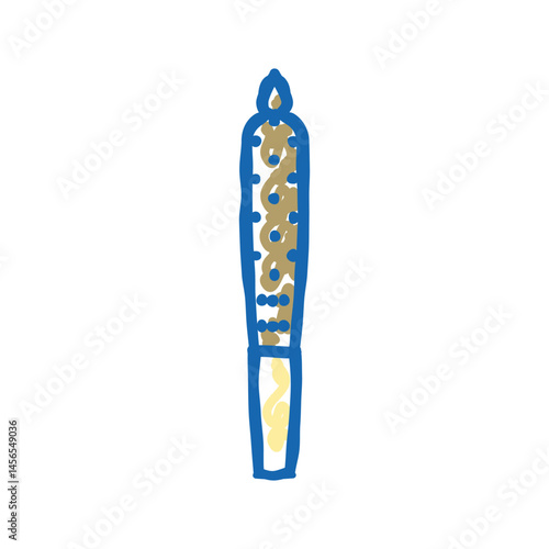 marijuana joint weed hemp icon doodle illustration