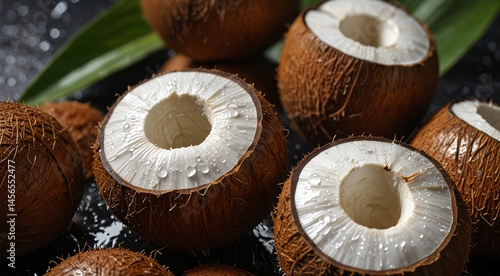 close up of coconut