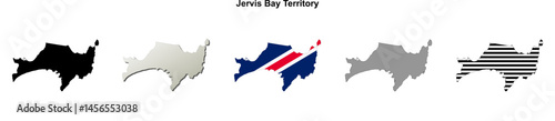 Jervis Bay Territory blank outline map set
