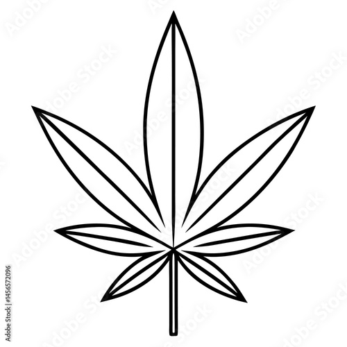 cannabis leaf vector icon on white background