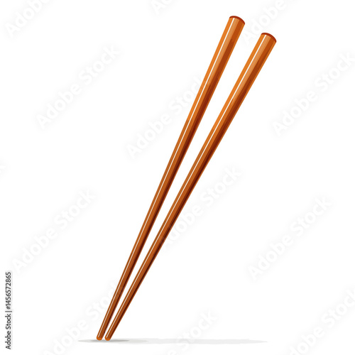chopsticks isolated on white