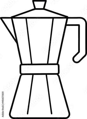 coffee maker icon line art vector illustration