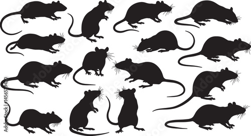 Rat infestation silhouette art