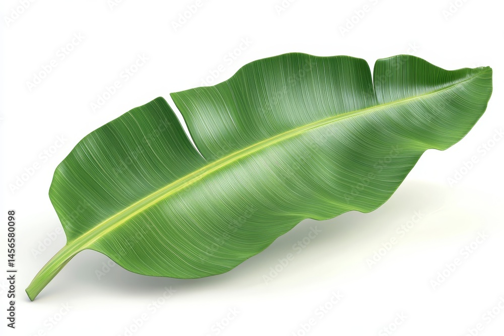 Fototapeta premium Close-up view of a vibrant tropical leaf.