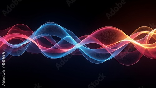 Ultra-unique abstract composition with radiant light flows