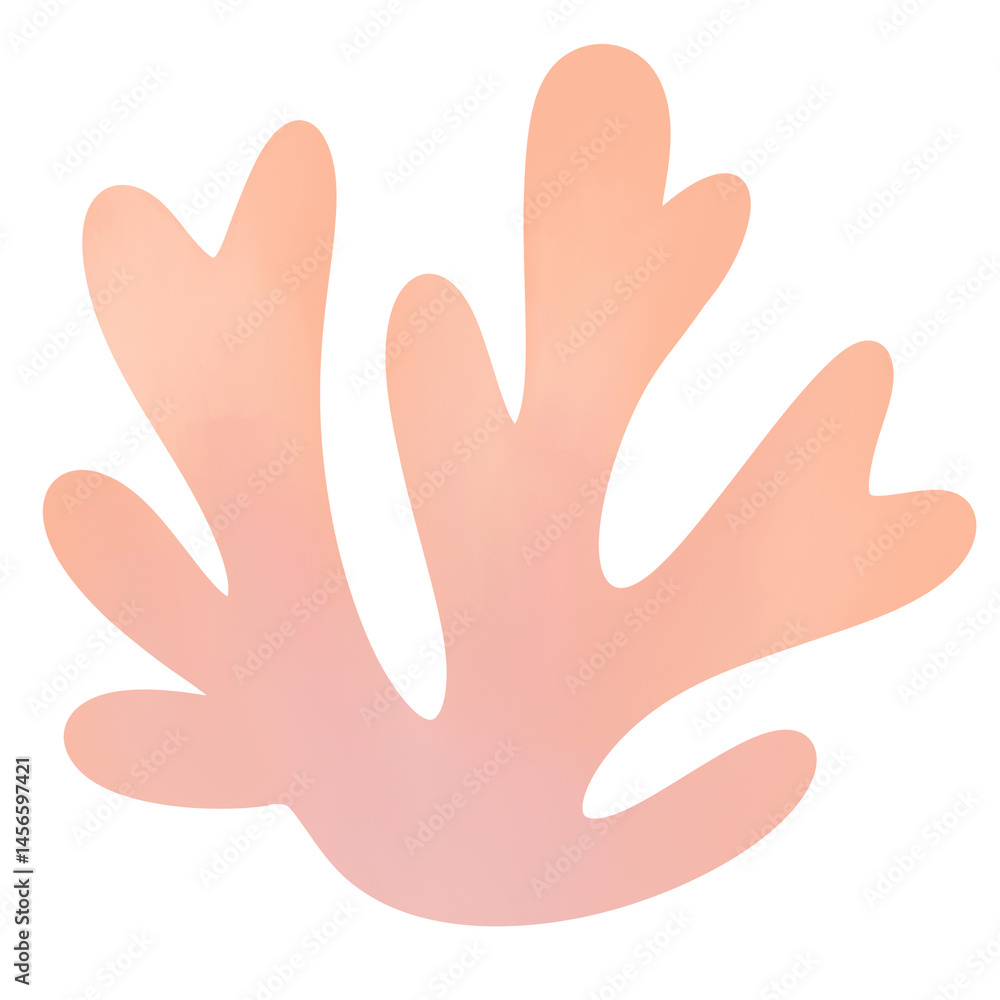 Summer Beach Gradient Clipart - Pink Coral Summer Beach Gradient Clipart - Pink Coral