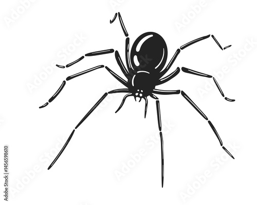Creepy crawly Detailed vector illustration of a spider. Perfect for Halloween, nature themes, or symbolic designs representing fear or mystery. Versatile  striking.