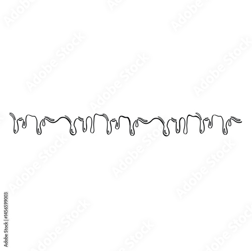 border paint drips illustration hand made vector