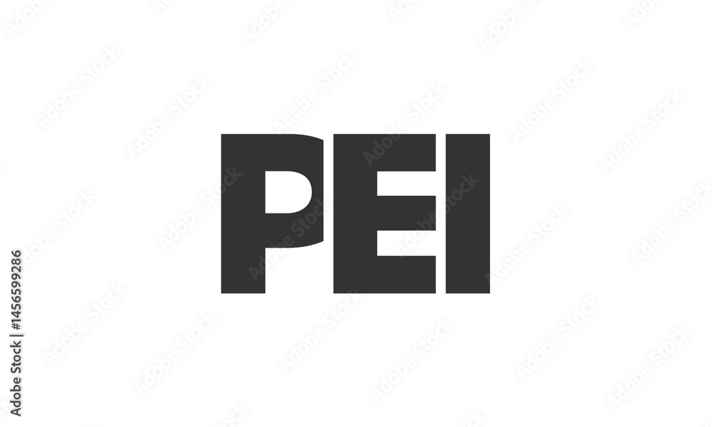 PEI logo design template with strong and modern bold text. Initial based vector logotype featuring simple and minimal typography. Trendy company identity. PEI logo design template with strong and modern bold text. Initial based vector logotype featuring simple and minimal typography. Trendy company identity.