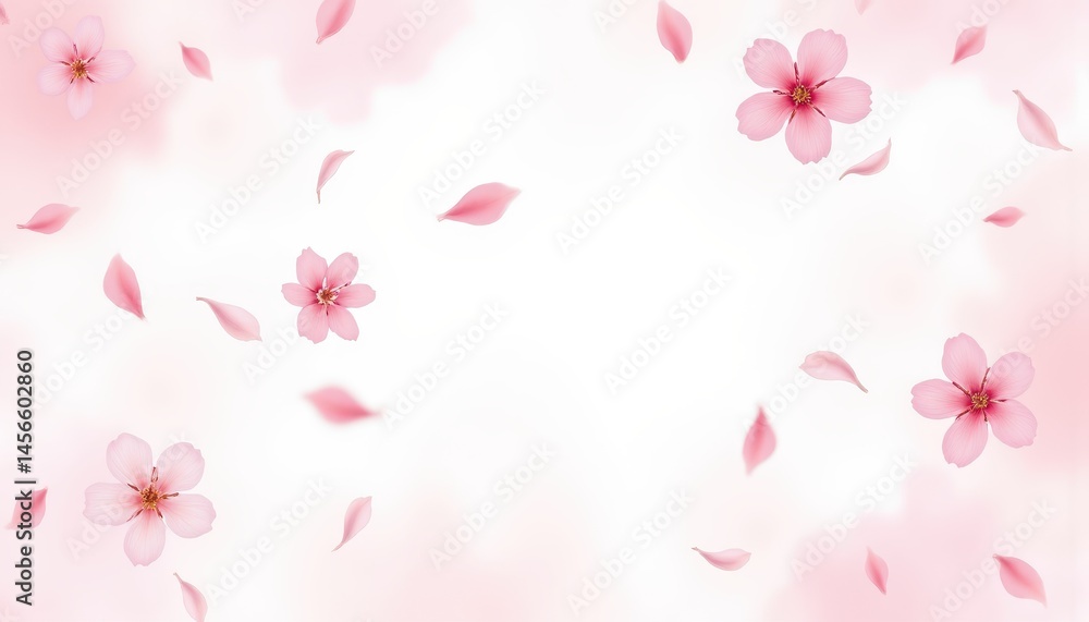 seamless watercolor cherry blossom pattern with sakura petals floating in soft breeze, pink and white tones over a light sky background with poetic, airy feeling. seamless watercolor cherry blossom pattern with sakura petals floating in soft breeze, pink and white tones over a light sky background with poetic, airy feeling.