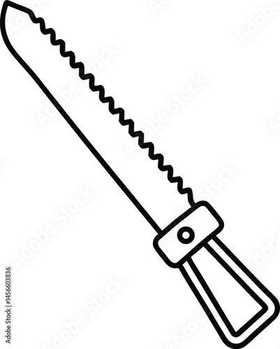 hedge trimmer icon line art vector illustration
