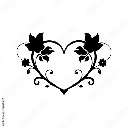 Symmetrical Heart Flowers