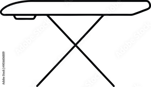 ironing board icon line art vector illustration