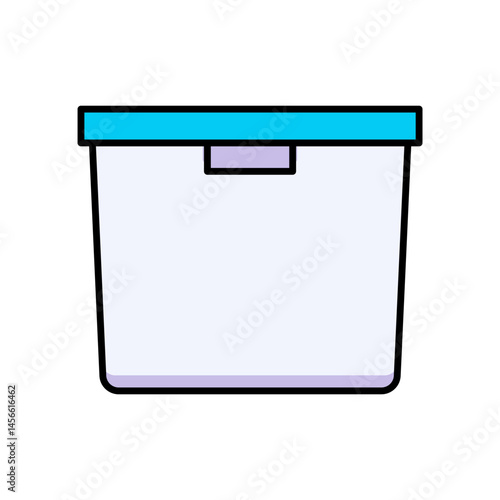 Food Storage Kitchen Organization Illustration. Container Box, Food, Plastic, Transparent Object Graphic. Flat Style Isolated Colorful