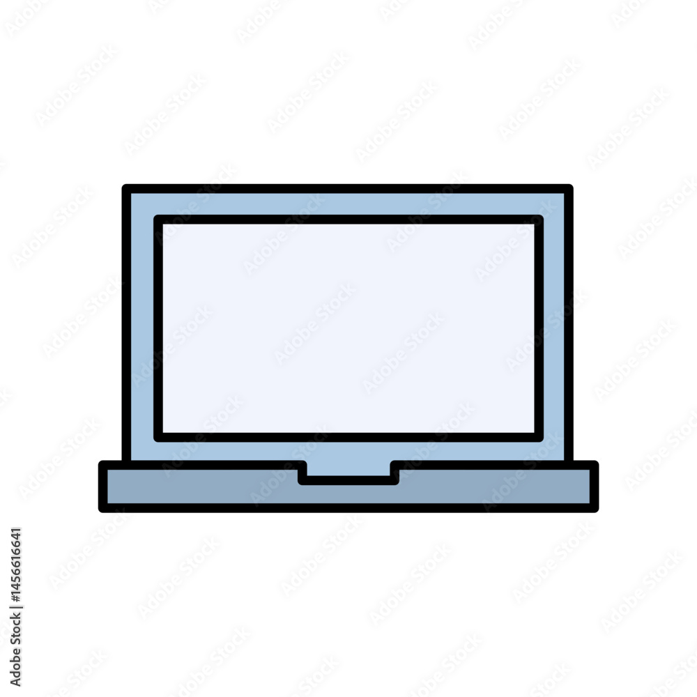 Technology Digital Device Illustration. Laptop Computer, Screen, Work, Portable Object. Flat Style Isolated Graphic Technology Digital Device Illustration. Laptop Computer, Screen, Work, Portable Object. Flat Style Isolated Graphic