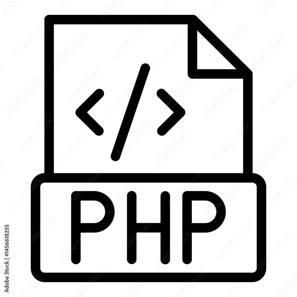 Php Vector Line Icon Design Php Vector Line Icon Design