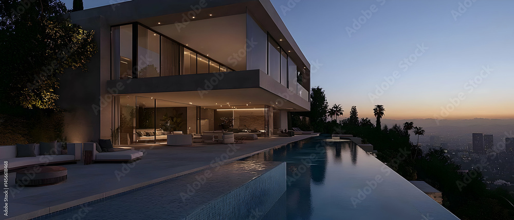 Modern Luxury House With Pool And City Views Modern Luxury House With Pool And City Views
