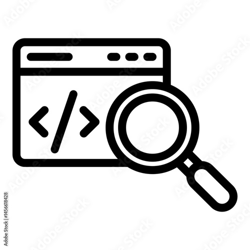 Search Vector Line Icon Design