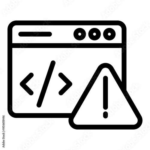 Error Vector Line Icon Design