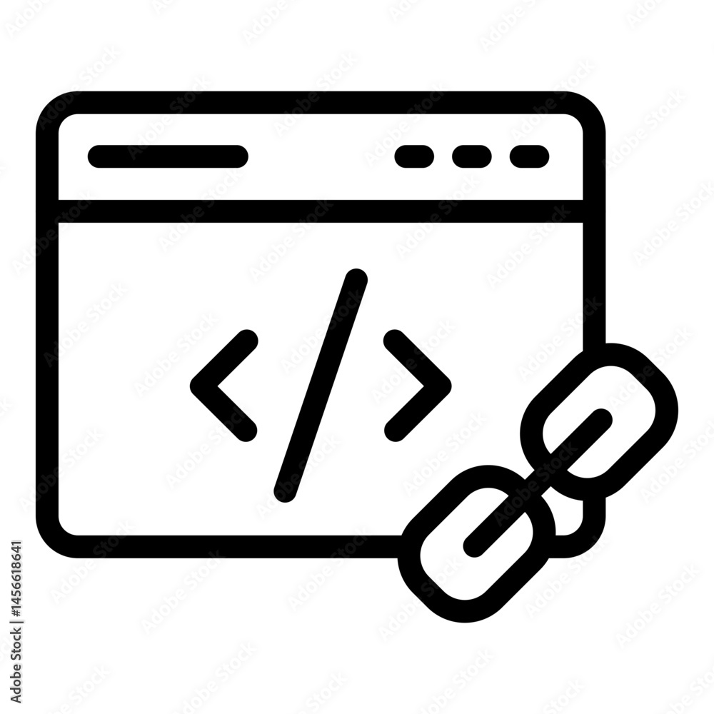 Links Vector Line Icon Design Links Vector Line Icon Design