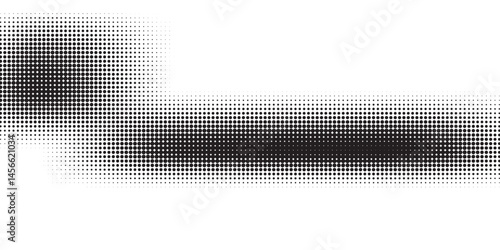 Grunge halftone gradient background. Faded grit noise texture. White and black sandy wallpaper. Retro pixelated backdrop. Anime or manga style comic overlay. Vector graphic design textured template