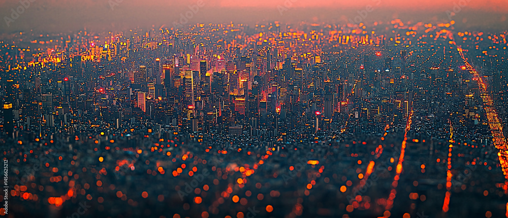 Fototapeta premium Urban Lightscape