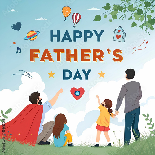happy fathers day background celebration for the h