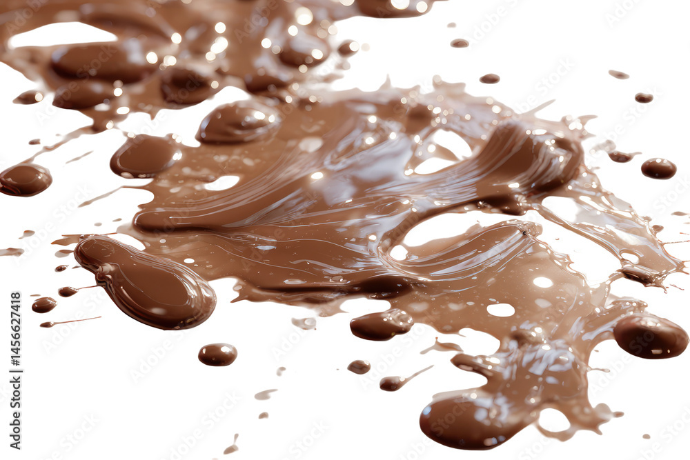 Fototapeta premium Glossy Wet Mud With Sticky Texture Slightly isolated on a transparent backgroun