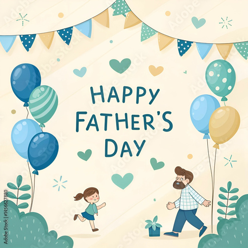 happy fathers day background celebration for the h