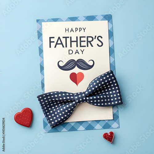 happy father s day greeting card design with dotte