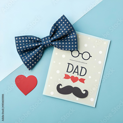 happy father s day greeting card design with dotte