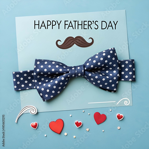 happy father s day greeting card design with dotte