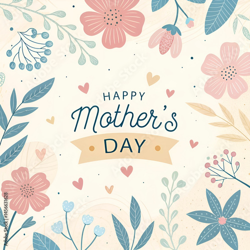 happy mothers day card background illustration