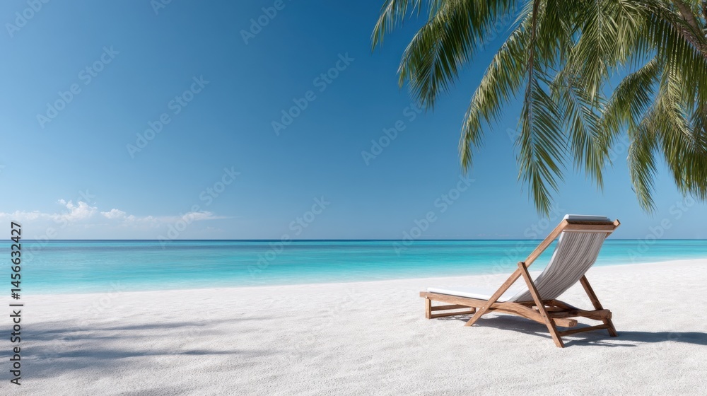 beach palm trees and sea and lie on the beach beach palm trees and sea and lie on the beach